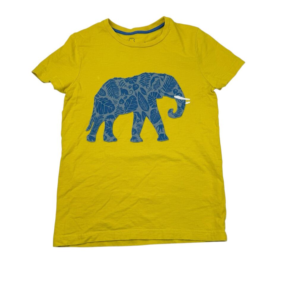 Mini Boden Yellow Elephant Appliqué Tee